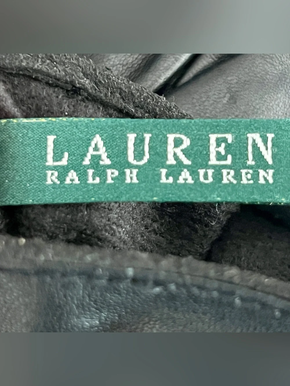 Lauren Ralph Lauren Black Leather Gloves Womens XL Winter Driving Soft Leather